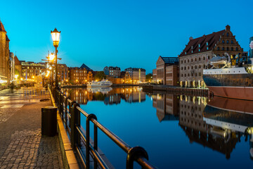 Motlawa river at dusk in Gdansk Poland © ricjacynophoto.com