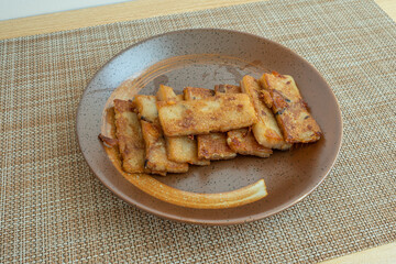 Chinese traditional food: Fried rice cake in the south China