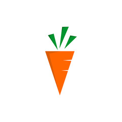 Carrot vegetable logo design template