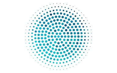 Light BLUE vector pattern with colorful hexagons.