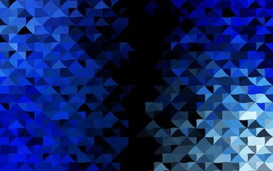 Fototapeta premium Dark BLUE vector pattern in polygonal style.