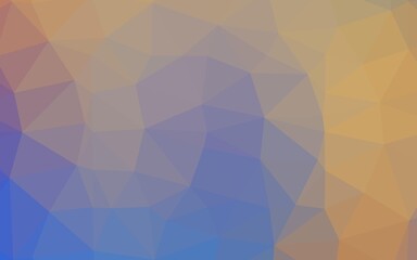 Light Blue, Yellow vector abstract polygonal cover.