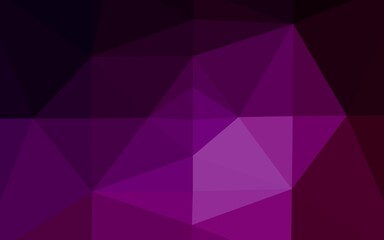 Fototapeta premium Dark Purple vector shining triangular template.
