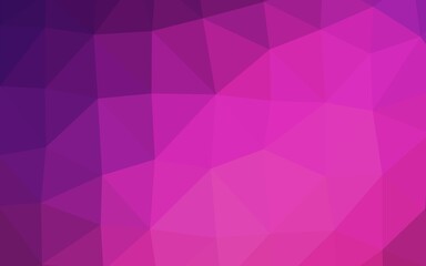 Dark Pink vector polygon abstract backdrop.