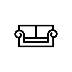 sofa icon vector flat style