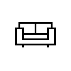 sofa icon vector flat style