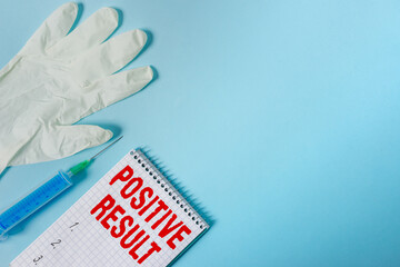 Handwriting text writing Positive Result. Conceptual photo shows that an individual has the...