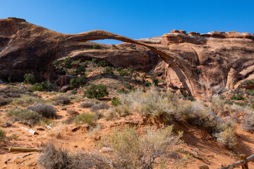 Landscape Arch in Arches National Park in October