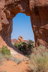 Pinetree Arch in Arches National Park in October