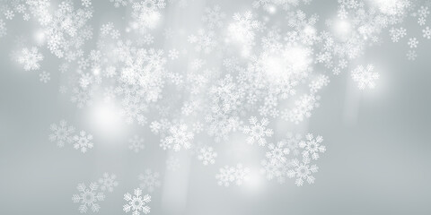 white snow blur abstract background. Bokeh Christmas blurred beautiful shiny Christmas lights