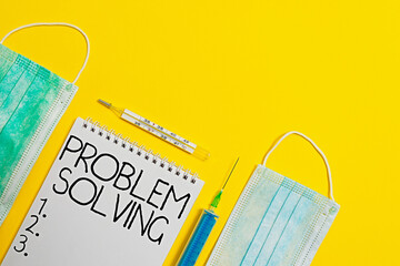 Handwriting text Problem Solving. Conceptual photo process of finding solutions to difficult or...