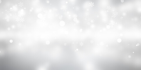 white snow blur abstract background. Bokeh Christmas blurred beautiful shiny Christmas lights