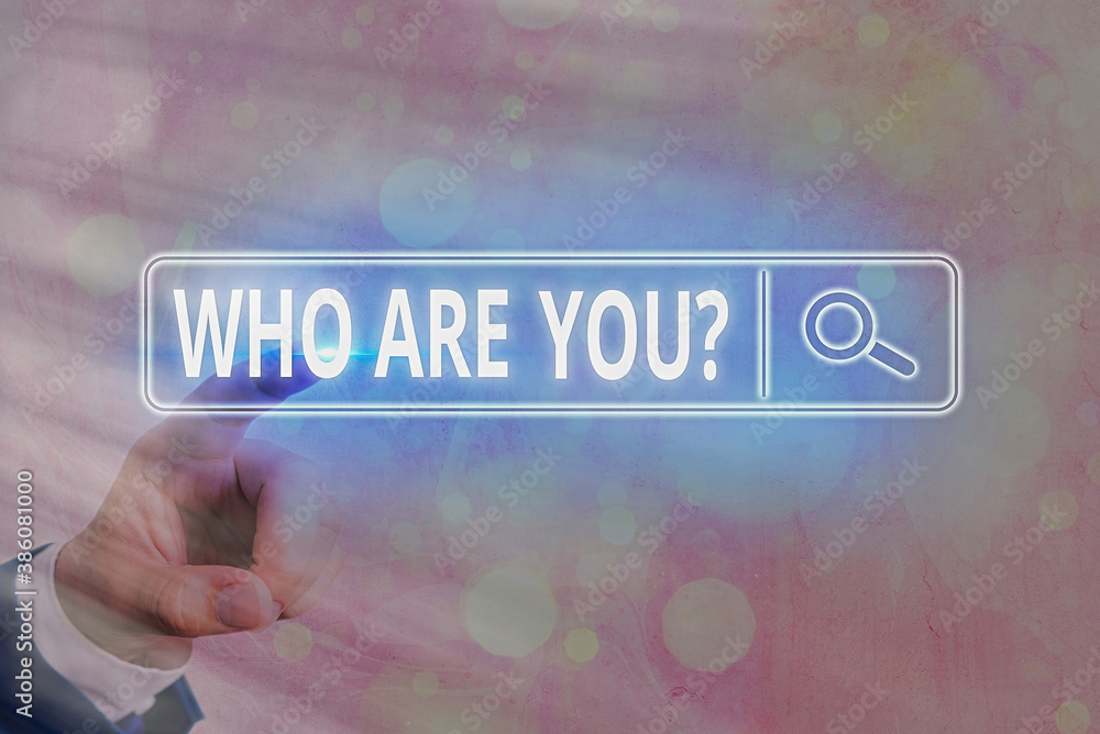 Poster writing note showing who are youquestion. business concept for inviting someone to join in your loca