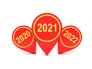 New Year 2021 Creative Design Concept - 3D Rendered Image