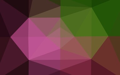 Obraz premium Dark Pink, Green vector triangle mosaic template.