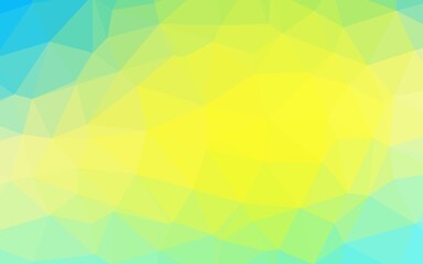 Light Blue, Yellow vector polygonal template.