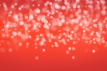 Illustrated glitter bokeh defocus  pattern on red-orange background.