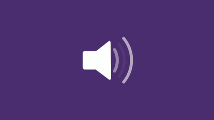 White color speaker icon on purple dark background, New speaker icon