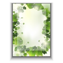 3d realistic vector background, green leaves in motion in sunny blurred light for you ad, web, banner or packaging.