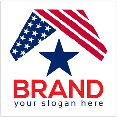 American home logo. Logo vector illustration. Abstract house logo