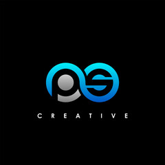 PS Letter Initial Logo Design Template Vector Illustration	
