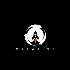 Rocket logo design vector template