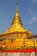 Within Wat Phra That Chae Haeng that is a royal temple and an ancient sacred temple to worship of Phu Piang District in Nan province of Thailand