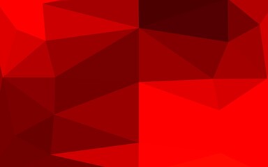Light Red vector abstract polygonal texture.
