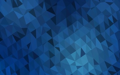 Obraz premium Dark BLUE vector polygonal template.