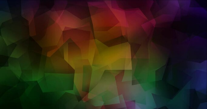 4K looping dark green, red polygonal flowing video. Shining colorful animation in simple style. Clip for your commercials. 4096 x 2160, 30 fps. Codec Photo JPEG.