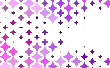 Light Purple vector background with colored stars.