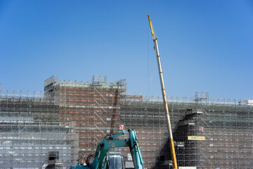 ショッピングセンター建設工事現場
