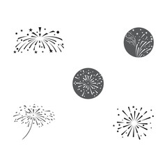 Set Fireworks Logo Template vector symbol