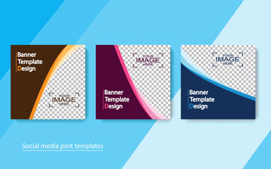 set banner social media post design,vector illustrations.