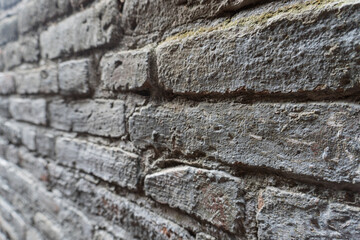 Rough red brick wall 1
