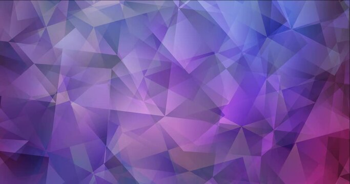 4K looping light blue, red polygonal abstract animation. Colorful abstract video clip with gradient. Clip for live wallpapers. 4096 x 2160, 30 fps. Codec Photo JPEG.