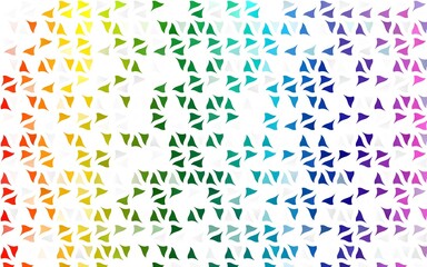 Fototapeta na wymiar Light Multicolor, Rainbow vector texture in triangular style.
