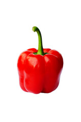 Red bell peppers raw food Isolated  with Clipping path