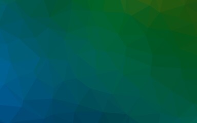 Light Blue, Green vector abstract polygonal texture.