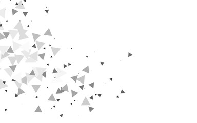 Light Silver, Gray vector template with crystals, triangles.