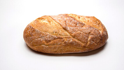 White loaf on a white background