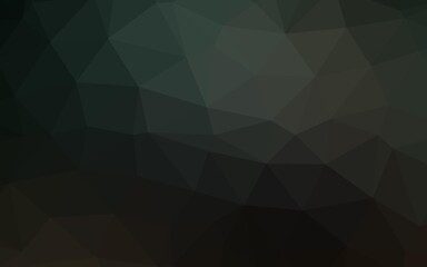 Dark Green vector triangle mosaic cover.