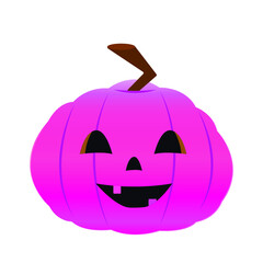 violet halloween pumpkin head