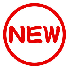 NEWの文字のはんこイラスト素材