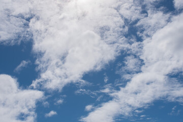 Naklejka na ściany i meble blue sky and flowing clouds