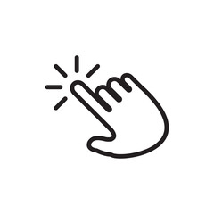 Fototapeta premium finger touch icon vector symbol template