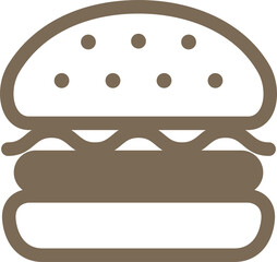 ハンバーガーアイコンイラスト