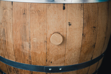 old wooden barrel