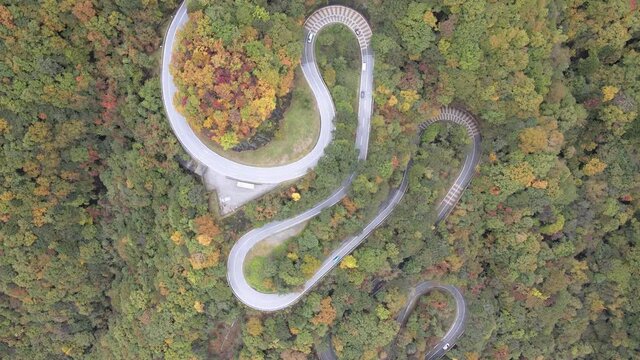4Kドローン空撮・栃木県・日光・いろは坂の紅葉