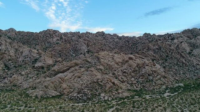 Drone shot of unique rocky landscape